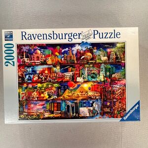 Ravensburger 2000p Puzzle "World of Books" Aimee Stewart 166855 Made in Germany‎